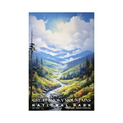 Great Smoky Mountains National Park Poster, Travel Art, Office Poster, Home Decor | S6 - image1